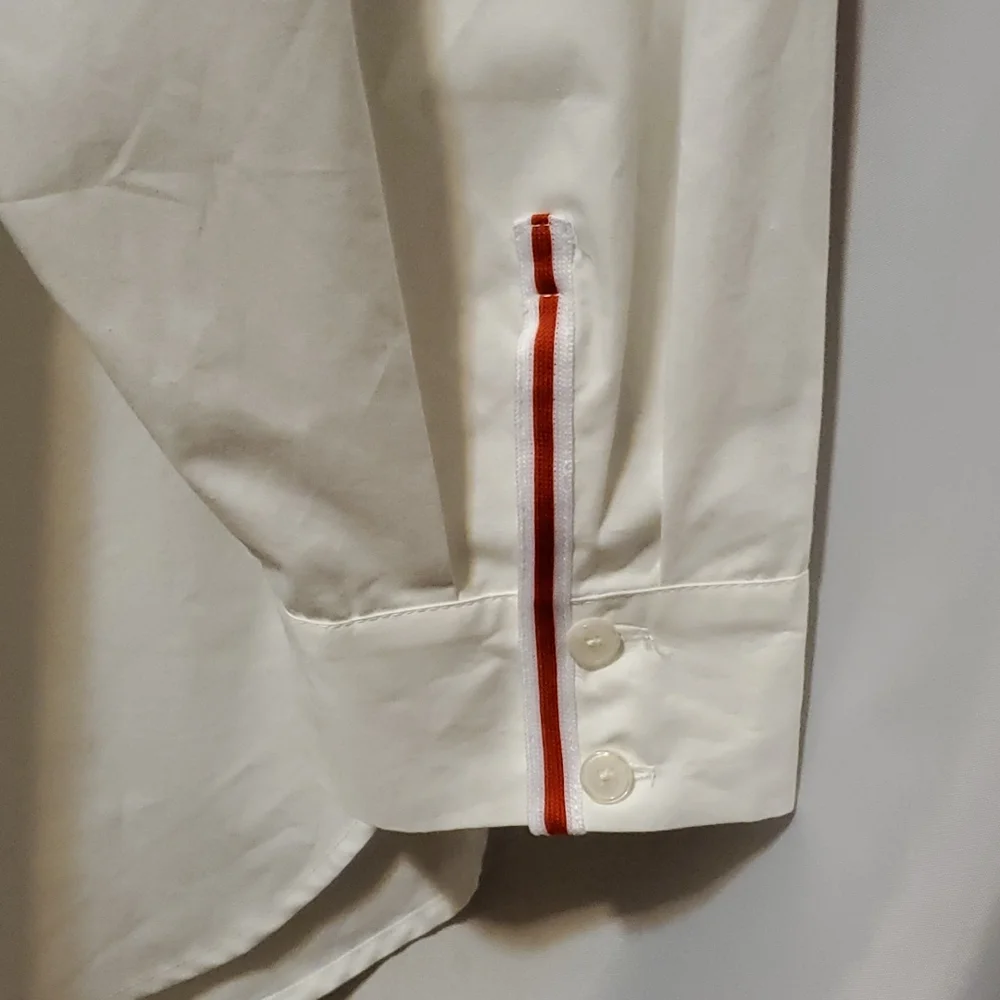 Women’s White Button-Down Shirt - Classic Oversized Button Front - Picture 13 of 16